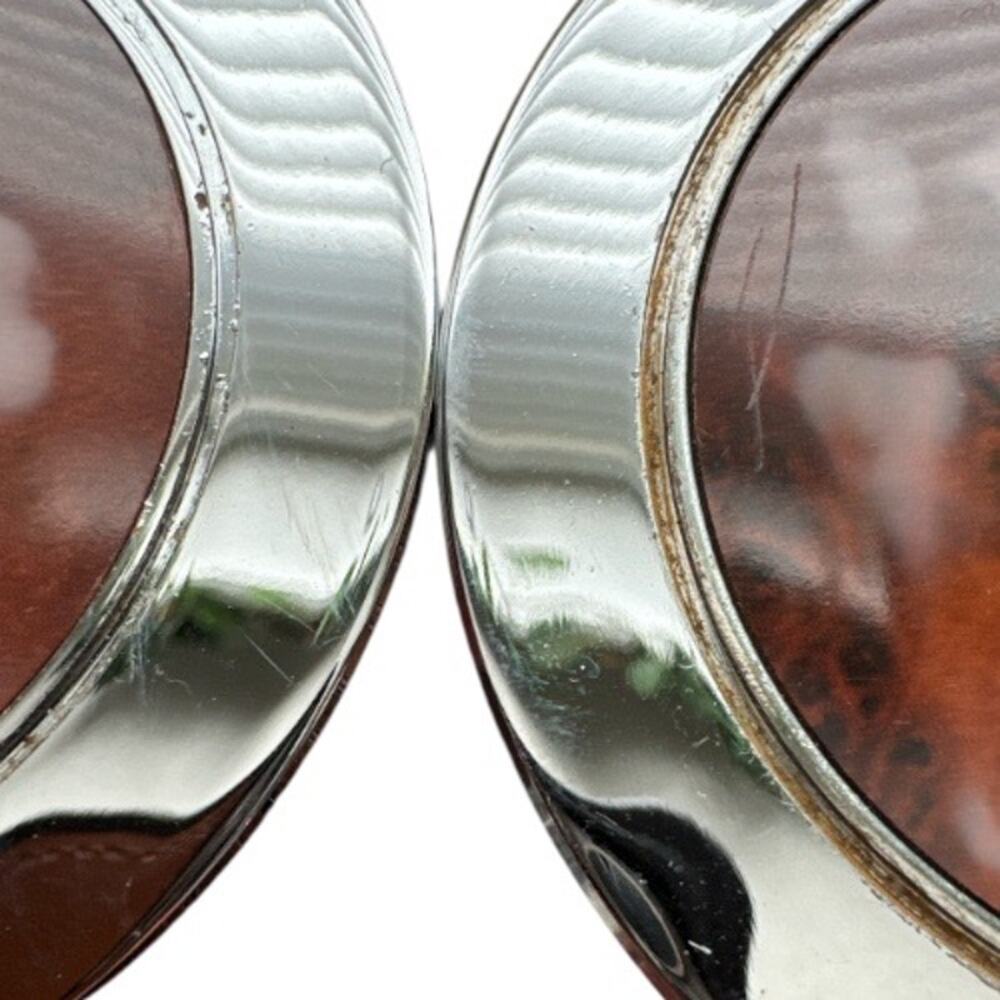 Vintage Rosewood Box with Six Round Silver Coasters - Picture 6 of 10